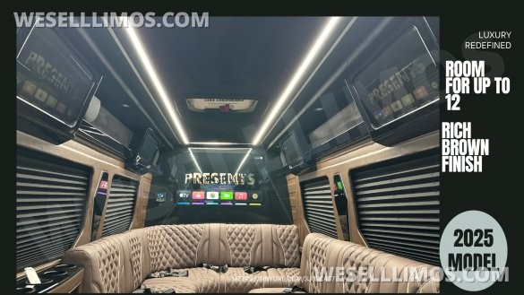 2025 Limo Style Sprinter - Stop Settling - 12 Passenger Luxury for sale