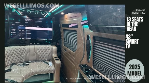 2025 Limo Style Sprinter - Stop Settling - 12 Passenger Luxury