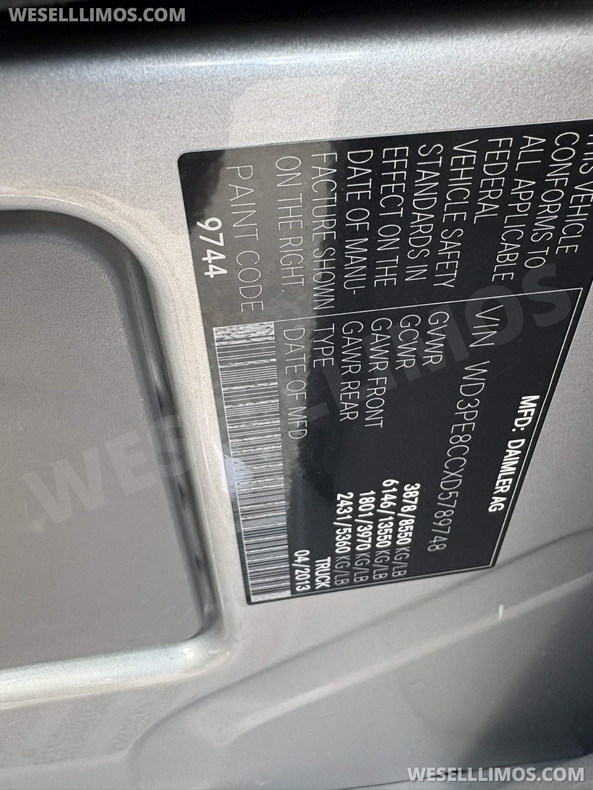 Photo of Limousine for sale: 2013 Mercedes-Benz Sprinter 2500 Limousne