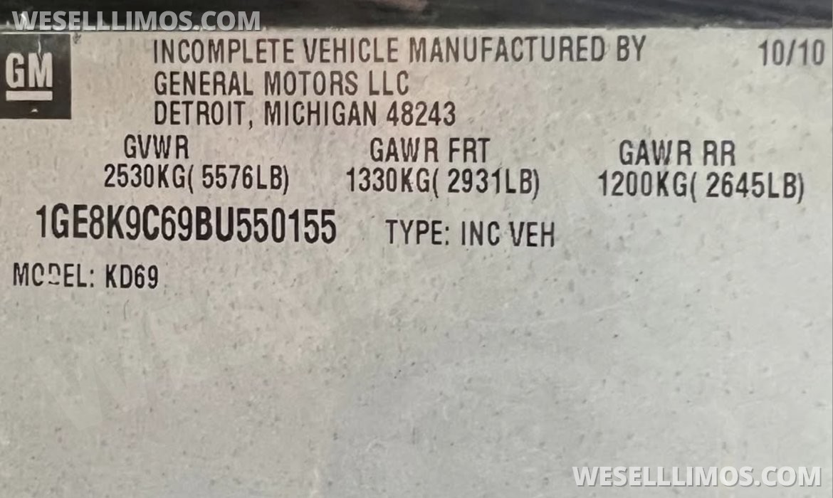 Photo of Funeral for sale: 2011 Cadillac DTS Professional 21&quot; by Federal