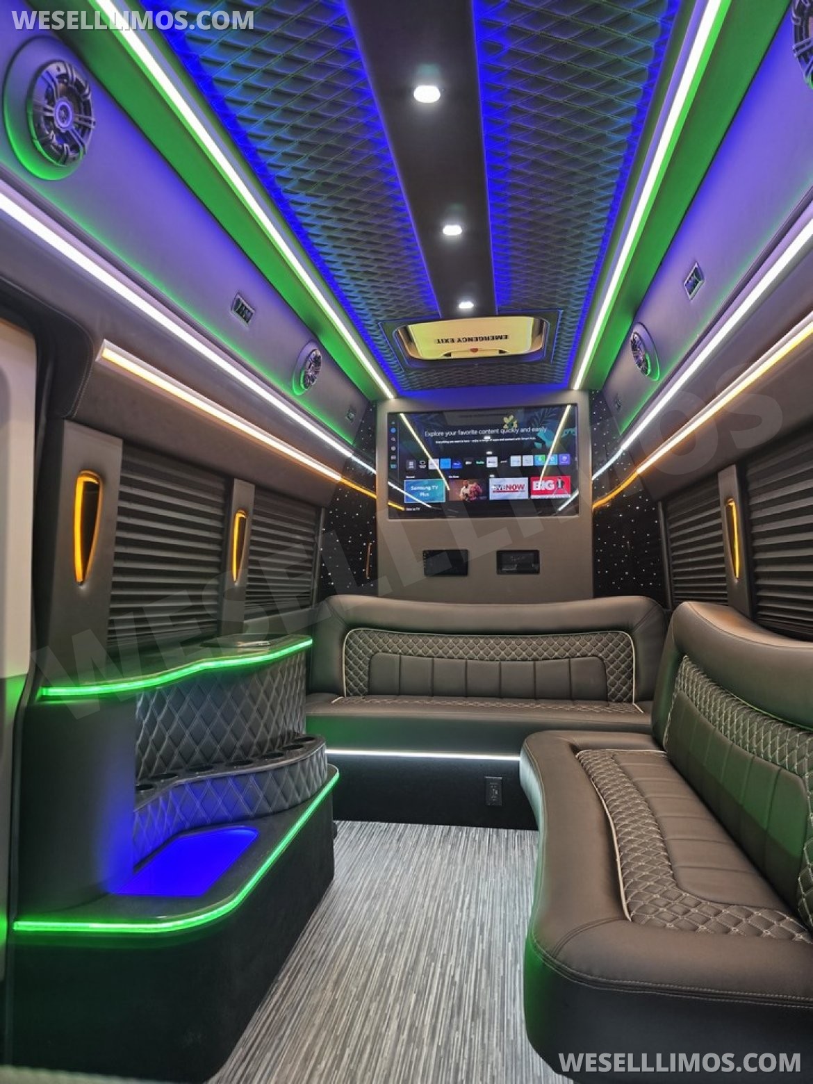 Photo of Limo Bus for sale: 2023 Ford Transit 350 Dual Rear Wheels by Global Motor Coach