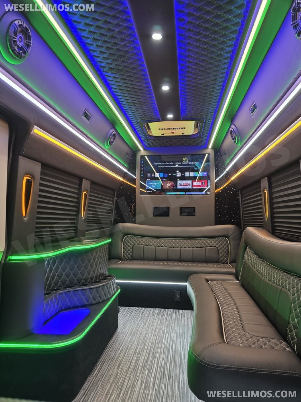 Photo of Limo Bus for sale: 2023 Ford Transit 350 Dual Rear Wheels by Global Motor Coach