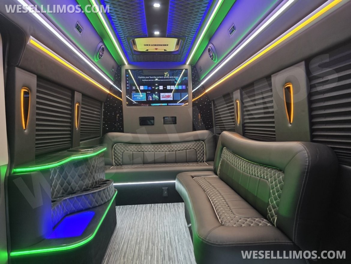 Photo of Limo Bus for sale: 2023 Ford Transit 350 Dual Rear Wheels by Global Motor Coach