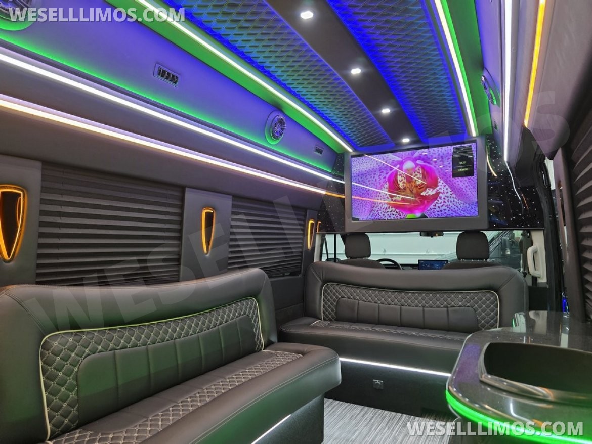 Photo of Limo Bus for sale: 2023 Ford Transit 350 Dual Rear Wheels by Global Motor Coach