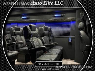 2024 15 Passenger Executive Shuttle Minibus Large Leg Room Auto Elite 3 Story Trunk MB Sprinter