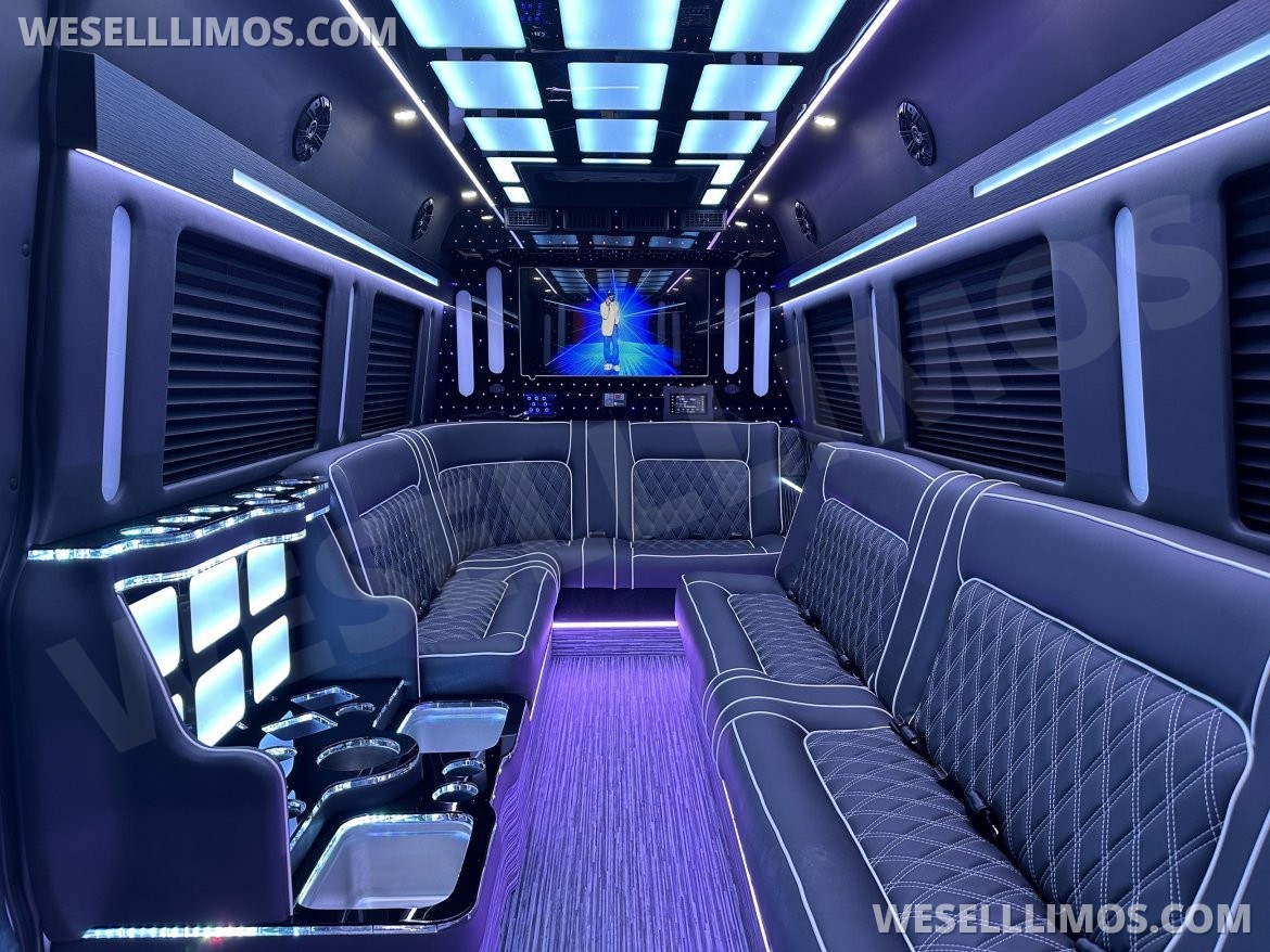 Photo of Limo Bus for sale: 2025 Mercedes-Benz Sprinter 3500 - Double J Seat Model by Global Motor Coach