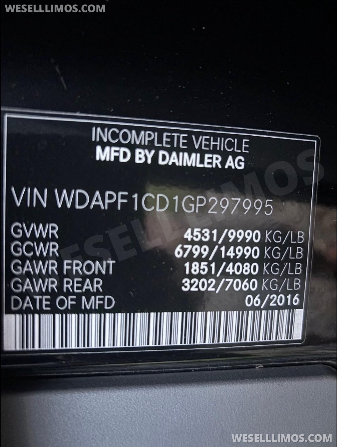 Photo of Limo Bus for sale: 2016 Mercedes-Benz Sprinter 3500 by Lake View Custom Coach, NJ