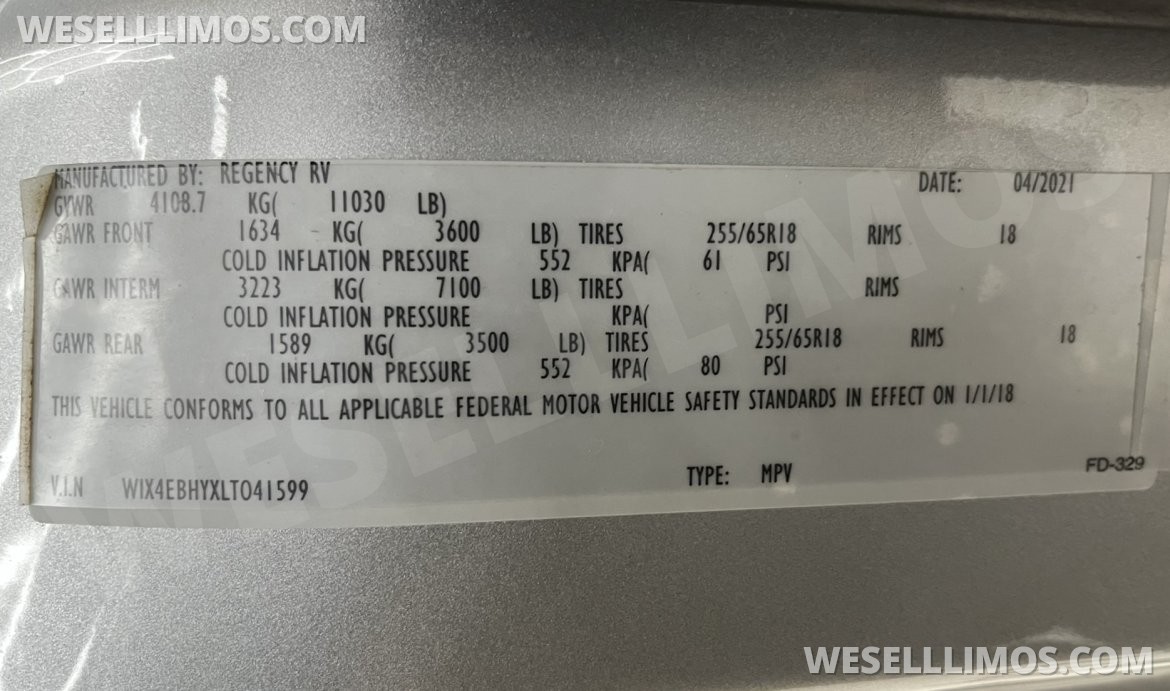 Photo of Sprinter for sale: 2021 Mercedes-Benz Sprinter 2500 Luxury Cruiser 144" by Regency