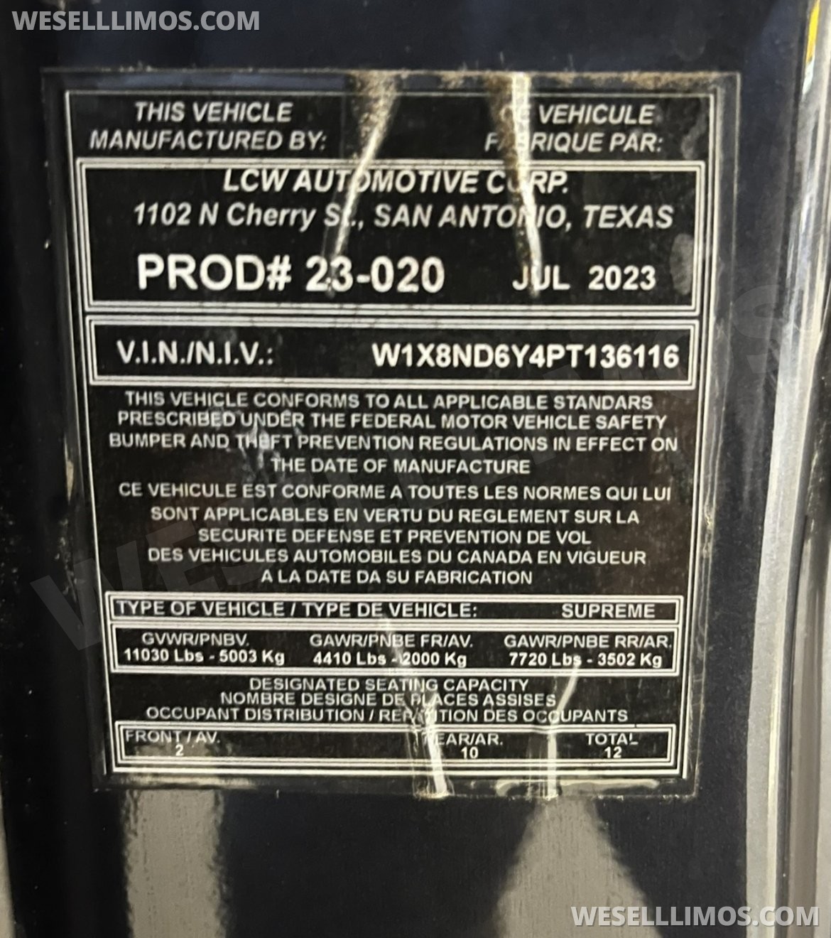 Photo of Sprinter for sale: 2023 Mercedes-Benz Sprinter 3500 4x4 Business Class 170" by LCW