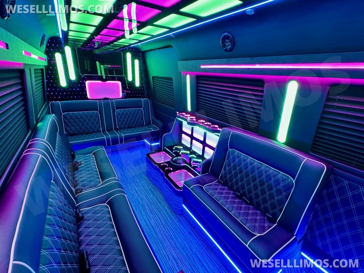 Limo Bus for sale: 2025 Mercedes-Benz Sprinter 3500 - 4 Bench Model by Global Motor Coach