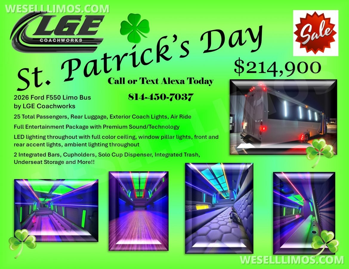 Limo Bus for sale: 2026 Ford F550 Limo Bus / Party Bus by LGE Coachworks