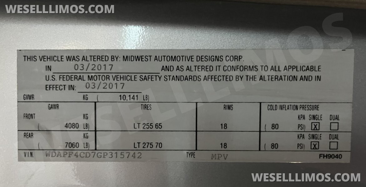 Photo of Sprinter for sale: 2017 Mercedes-Benz Sprinter 3500 Business Class 170" by Midwest Automotive Designs