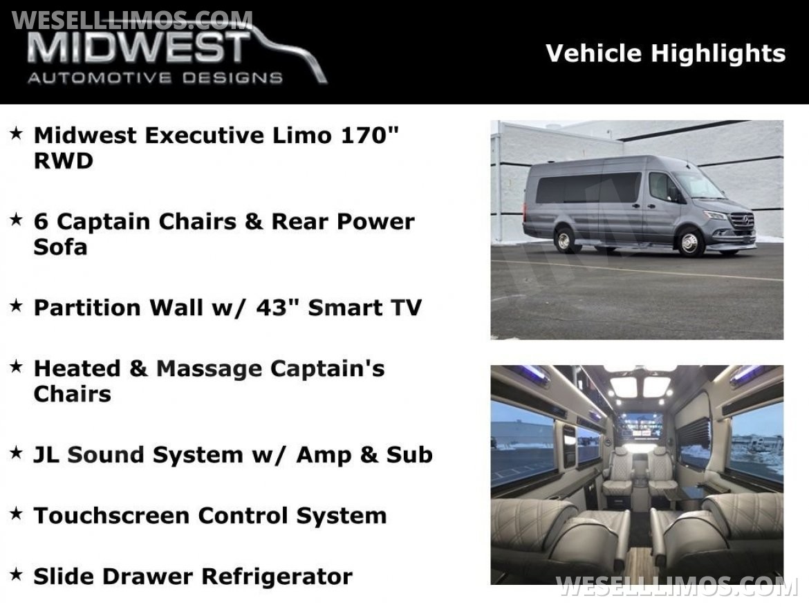 Photo of Sprinter for sale: 2024 Mercedes-Benz Luxury Sprinter 170" by Midwest Automotive Designs