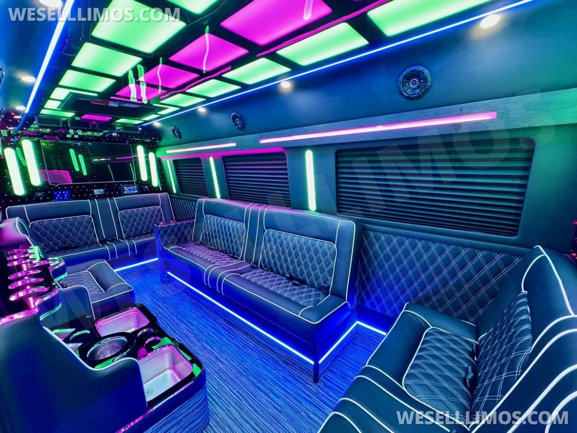 Photo of Limo Bus for sale: 2026 Mercedes-Benz Sprinter 3500 - 4 Bench Model by Global Motor Coach