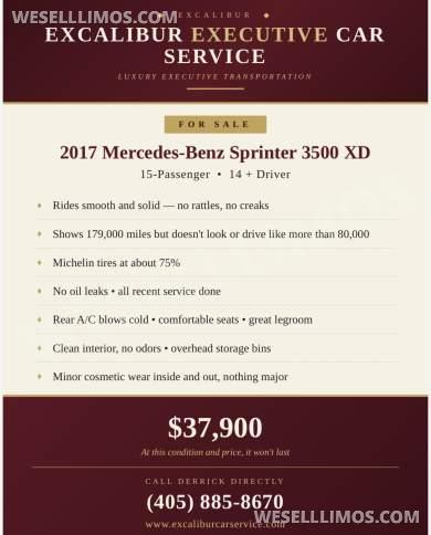 2017 Mercedes Sprinter 3500XD Sprinter for Sale in Oklahoma City, OK - Photo 2