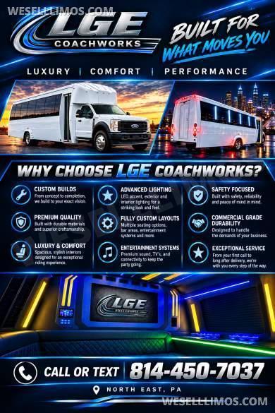 2027 Ford F-Series Limo Bus Limo Bus for Sale in North East, PA - Main Photo