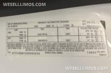 2022 Midwest Automotive Designs Mercedes-Benz Sprinter 3500 Business Class Sprinter - Sprinter for Sale in Richmond, Virginia, United States - Photo 67