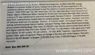 2006  Mercedes-Benz Sprinter Van Limousine - Limousine for Sale in Salem, Oregon, United States - Photo 10