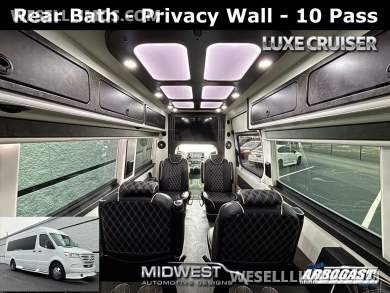 2019 Midwest Automotive Mercedes-Benz Sprinter Luxe Cruiser - 10 PASSENGER - Rear Bath