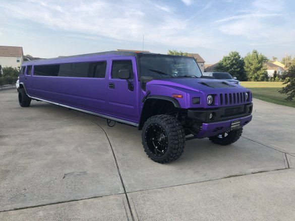 2005 Hummer Purple H2 Custom Limousine for Sale in Greenwood, IN - Main Photo