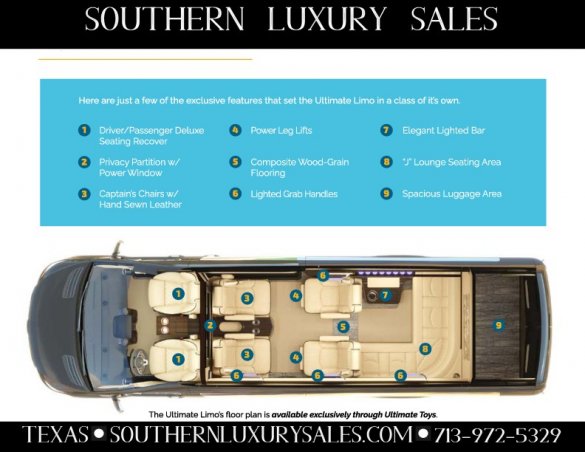 2023 Mercedes-Benz Sprinter 3500XD 170" Ultimate Limo Sprinter for Sale in CYPRESS, TX - Main Photo