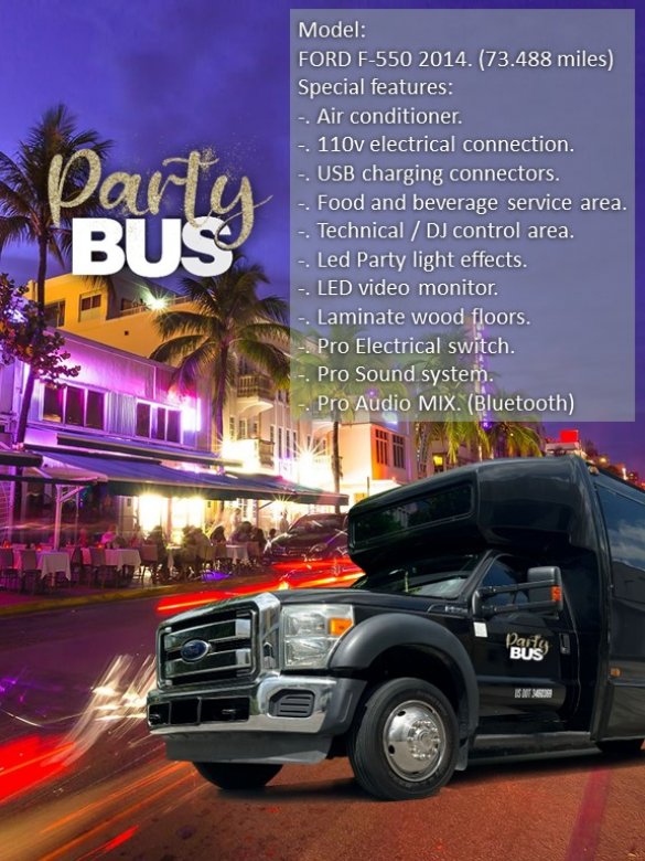 2014 Ford F550 Limo Bus for Sale in SWEETWATER, FL - Photo 3