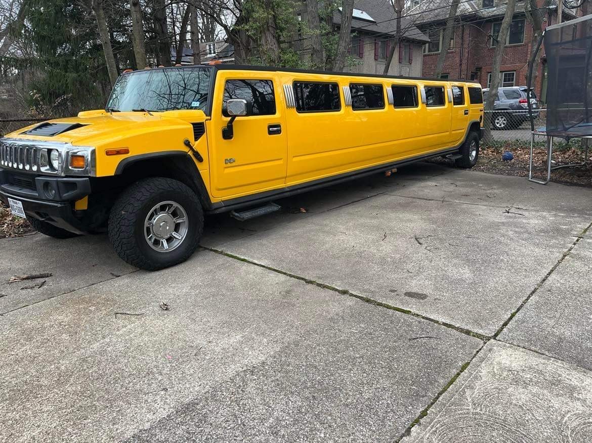 yellow hummer limo