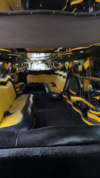 Yellow Exotic Hummer H2 Limousine