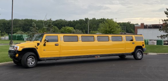 Yellow Exotic Hummer H2 Limousine