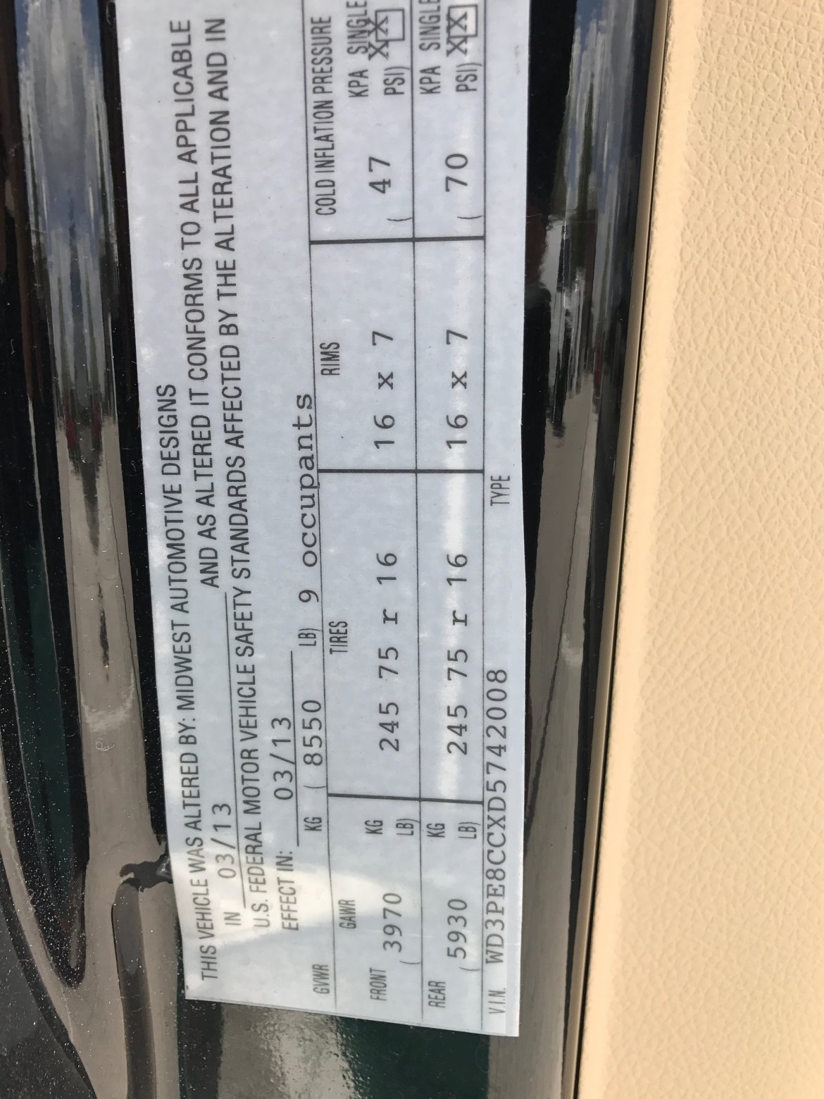 Photo of Sprinter for sale: 2013 Mercedes-Benz Sprinter by Midwest Automotive Design