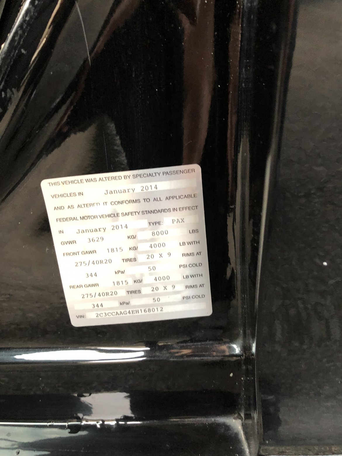 Photo of Limousine for sale: 2014 Chrysler 300 70&quot; by SPV Reduced price with 28k miles