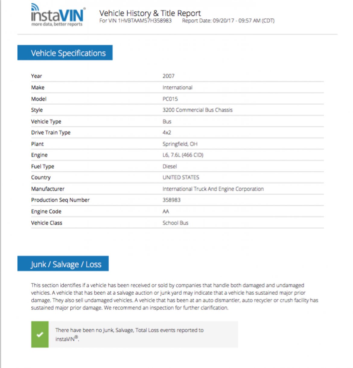 Photo of Shuttle Bus for sale: 2007 IC Bus 3200