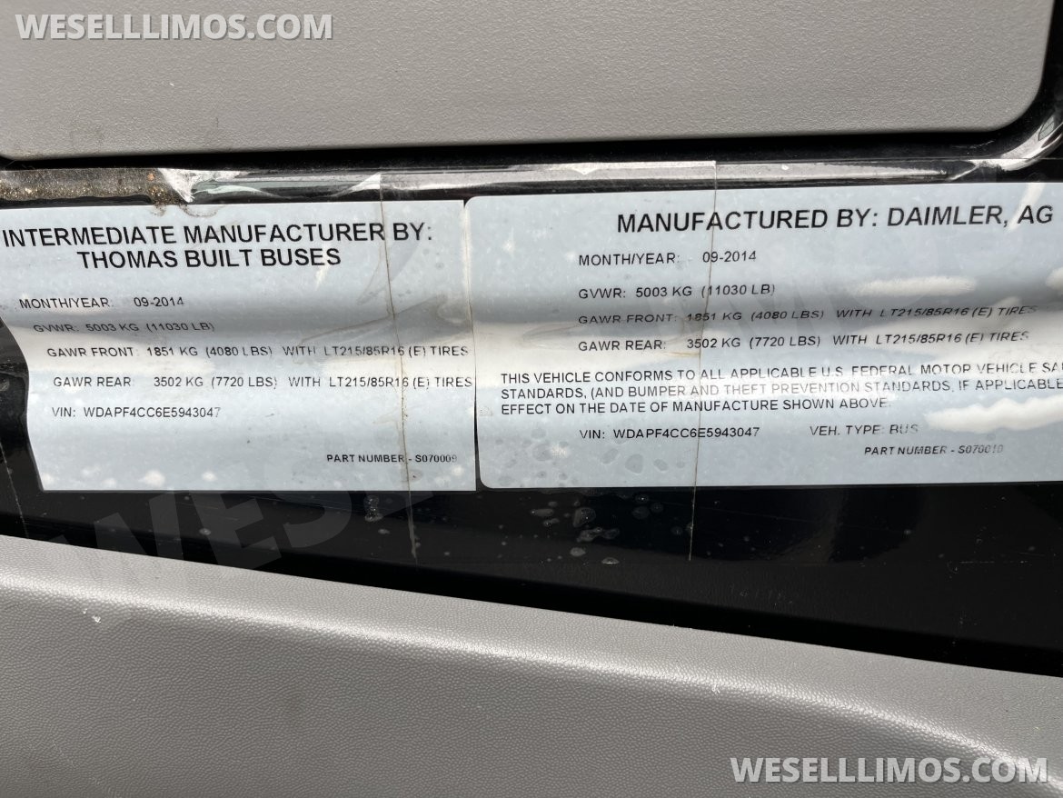 Photo of Sprinter for sale: 2014 Mercedes-Benz Sprinter 3500 170” extended 170" by Thomas Built