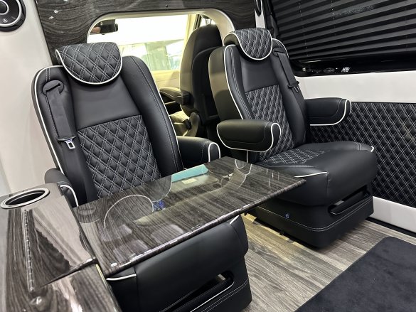 2025 OGV LUXURY Mercedes-Benz 10 Passenger Arched Partition - Rear Bathroom Sprinter