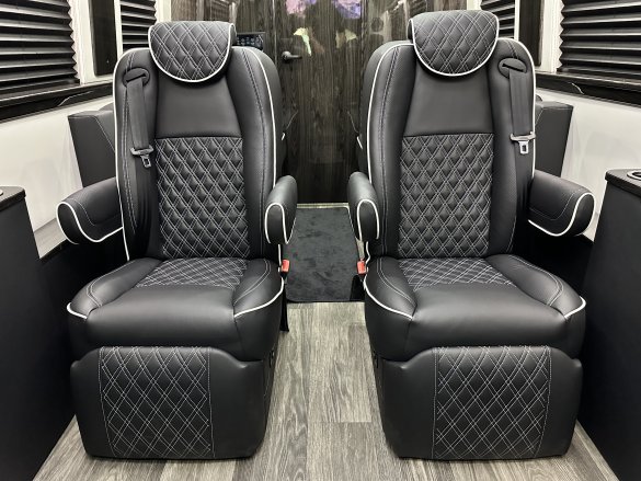 2025 OGV LUXURY Mercedes-Benz 10 Passenger Arched Partition - Rear Bathroom Sprinter