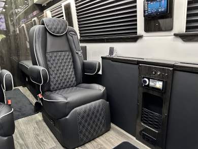 2025 OGV LUXURY Mercedes-Benz 10 Passenger Arched Partition - Rear Bathroom Sprinter