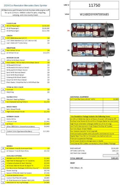 2024 V6 Eco Revolution Limousine Auto Elite Mercedes-Benz Sprinter