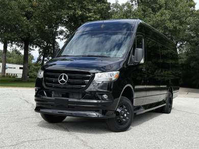 2024 AWD 15 Passenger Coach Auto Elite Mercedes-Benz Sprinter Massive Three Story Trunk