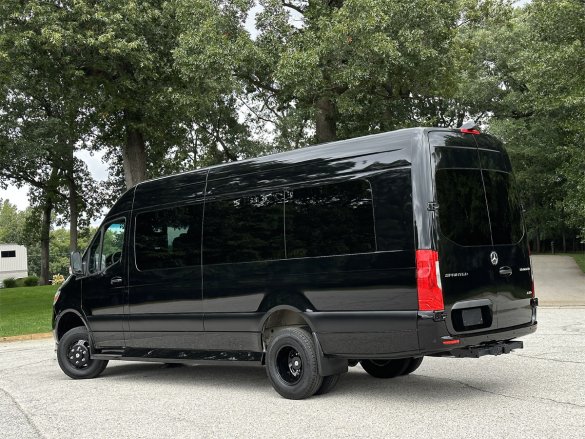 2024 AWD 15 Passenger Coach Auto Elite Mercedes-Benz Sprinter Massive Three Story Trunk