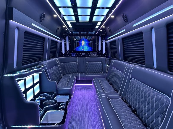 2024 Global Motor Coach Mercedes-Benz Sprinter Double J Limousine Party Bus