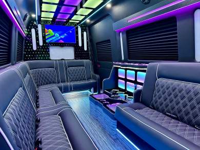 2024 Global Motor Coach Mercedes-Benz Sprinter Double J Limousine Party Bus