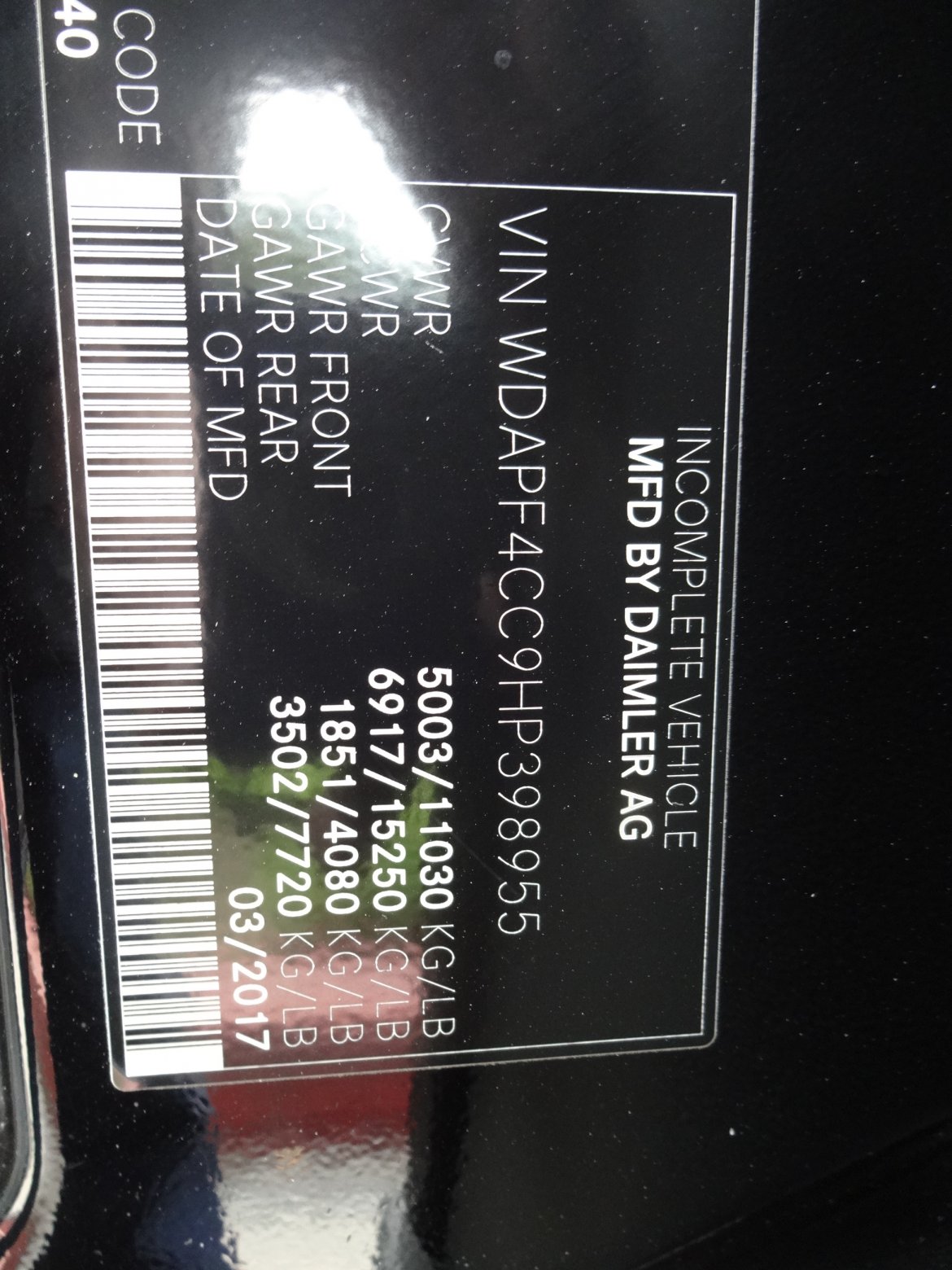 Photo of Sprinter for sale: 2017 Mercedes-Benz 3500 Limousine by Specialty Conversions SPV