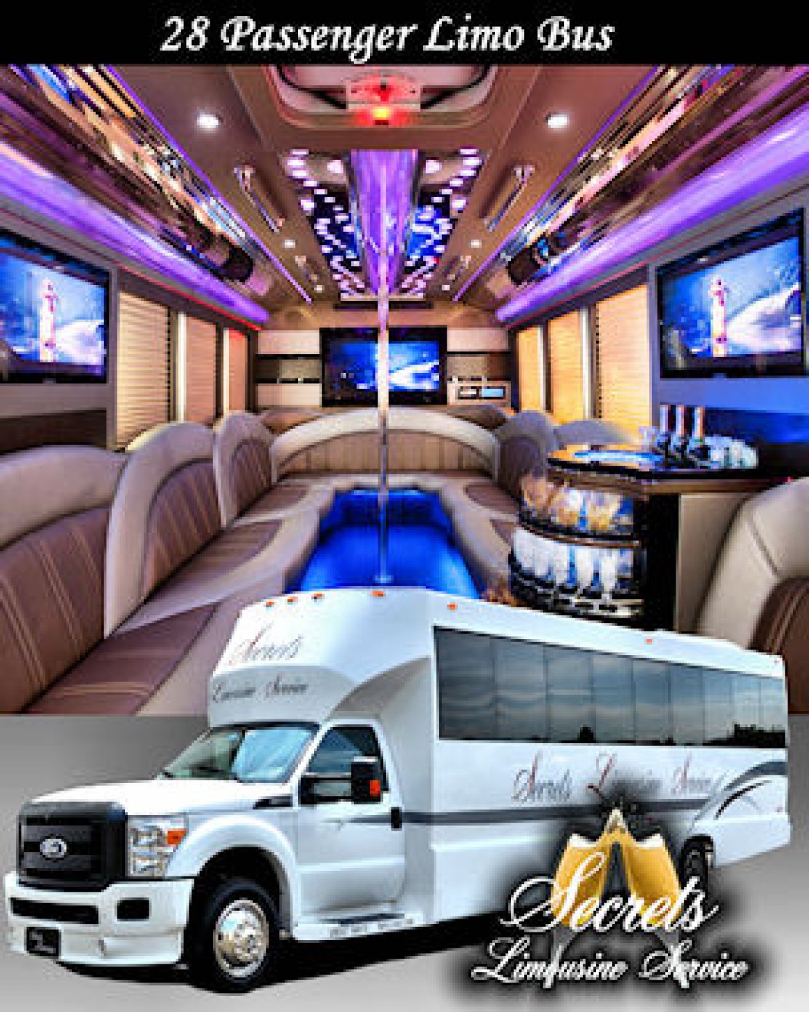 Limo Bus for sale: 2012 Ford F-550 34&quot; by Tiffany Coach