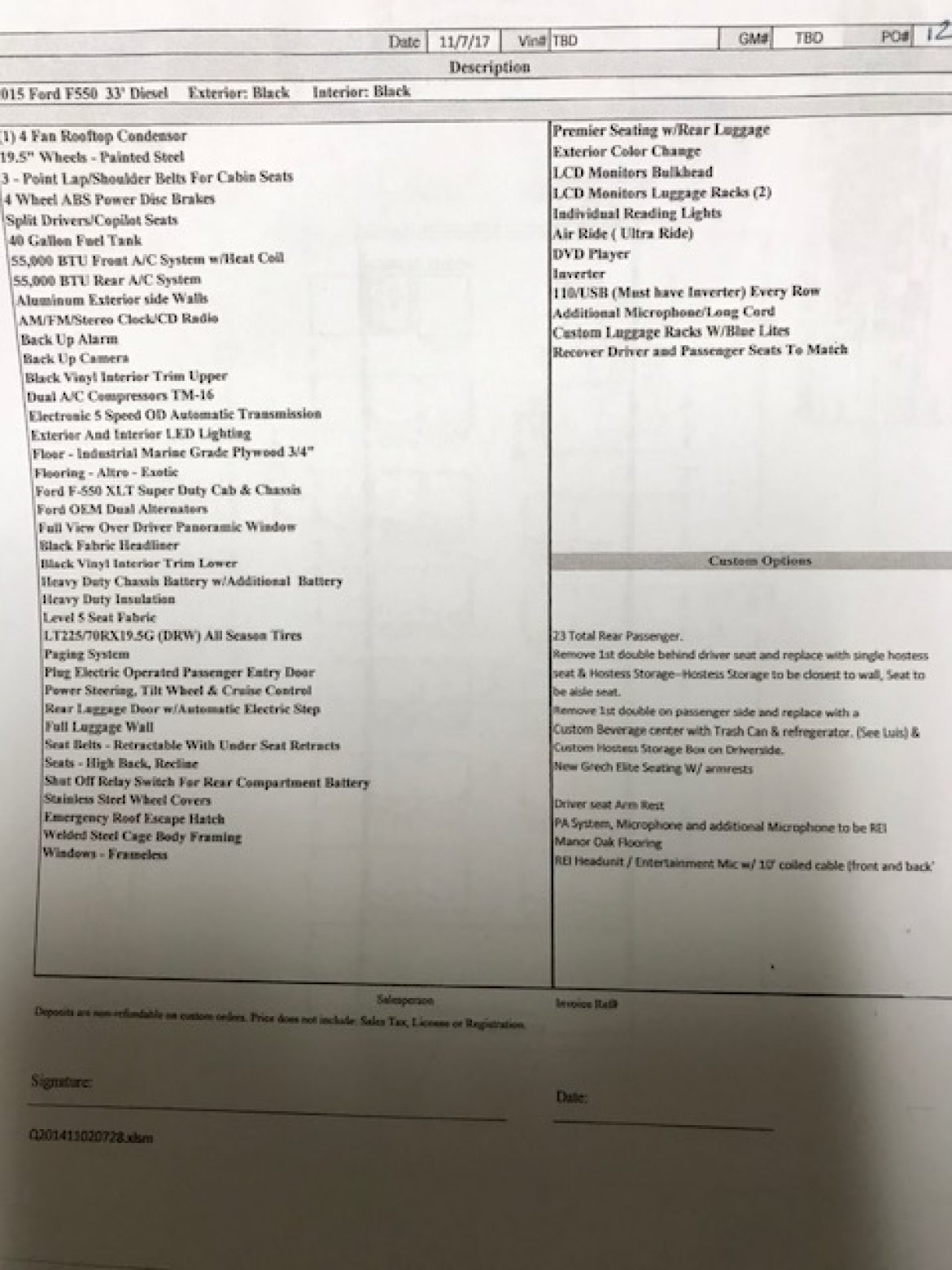 Photo of Shuttle Bus for sale: 2015 Ford F-550 33&quot; by Grech